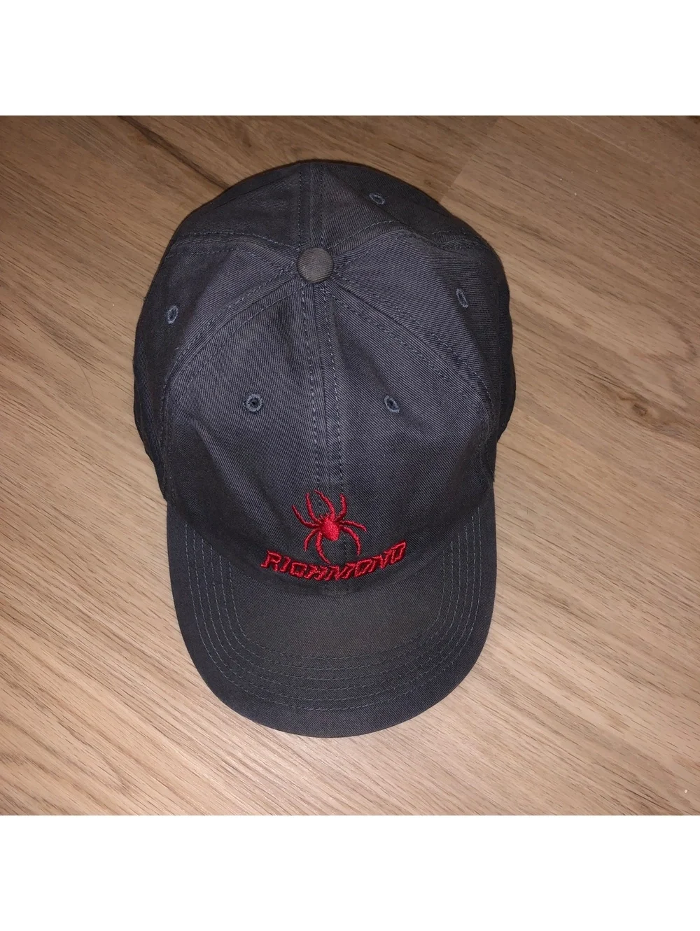VINTAGE RICHMOND SPIDERS 47 BRAND FITTED BASEBALL HAT CAP DARK GRAY RED SIZE XL